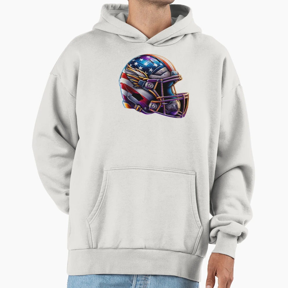 American Football Helmet Colors Flag Hoodie - Streetwear Style Unisex - T-Shirt, Sweatshirt, Hoodie
