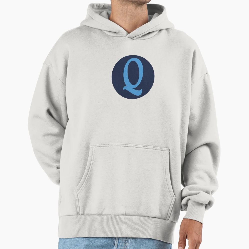 Letter Q Monogram Hoodie - Unique Graphic Unisex - T-Shirt, Sweatshirt, Hoodie