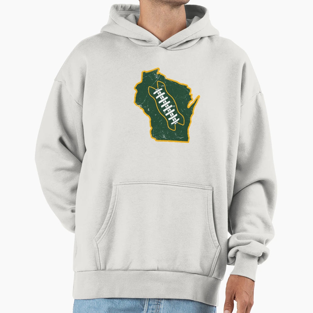 Wisconsin Football White T-Shirt - Minimalist Print Men Women - T-Shirt, Sweatshirt, Hoodie