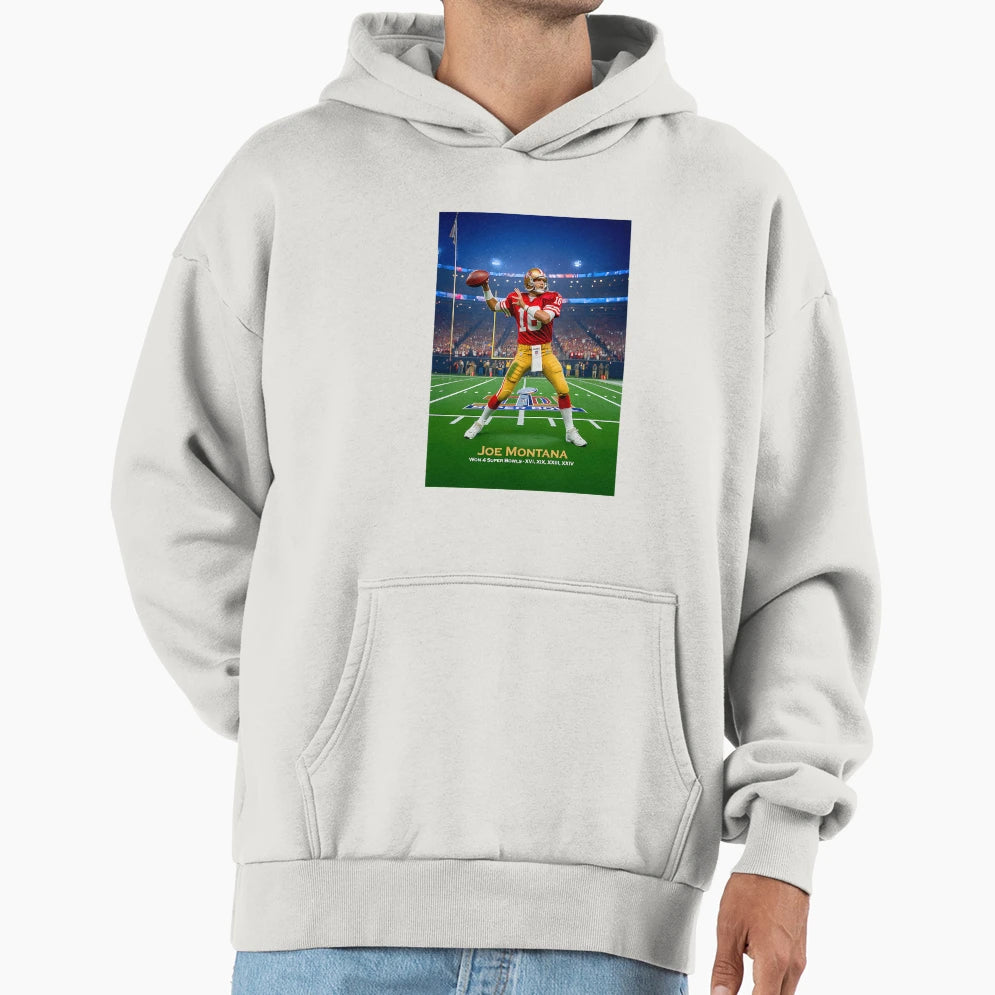 Joe Montana Won 4 Super Bowls Hoodie - Aesthetic Graphic Men Women - T-Shirt, Sweatshirt, Hoodie