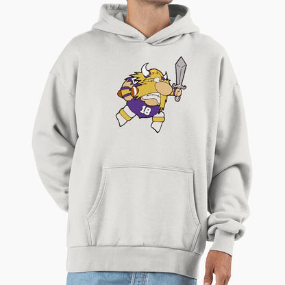 Minnesota Vikings Football Cartoon Hoodie - Custom Art Print for Adults - T-Shirt, Sweatshirt, Hoodie