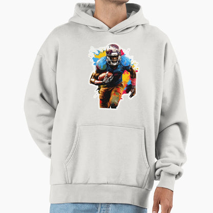 Football Fast Run Splashes Hoodie - Graphic Print Unisex - T-Shirt, Sweatshirt, Hoodie