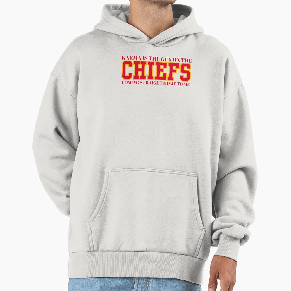 Karma Is Guy Chiefs Hoodie - Casual Everyday Wear for Adults - T-Shirt, Sweatshirt, Hoodie