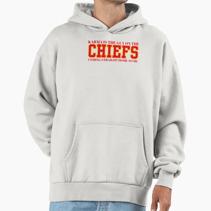 Karma Is Guy Chiefs Hoodie - Casual Everyday Wear for Adults - T-Shirt, Sweatshirt, Hoodie