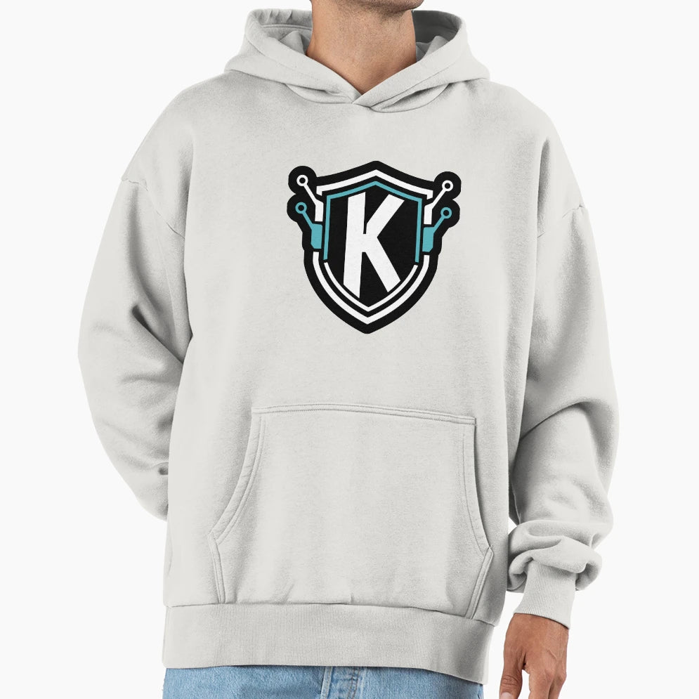 Illustration Letter K Esports Shield Logo Hoodie - Graphic Print for Adults - T-Shirt, Sweatshirt, Hoodie