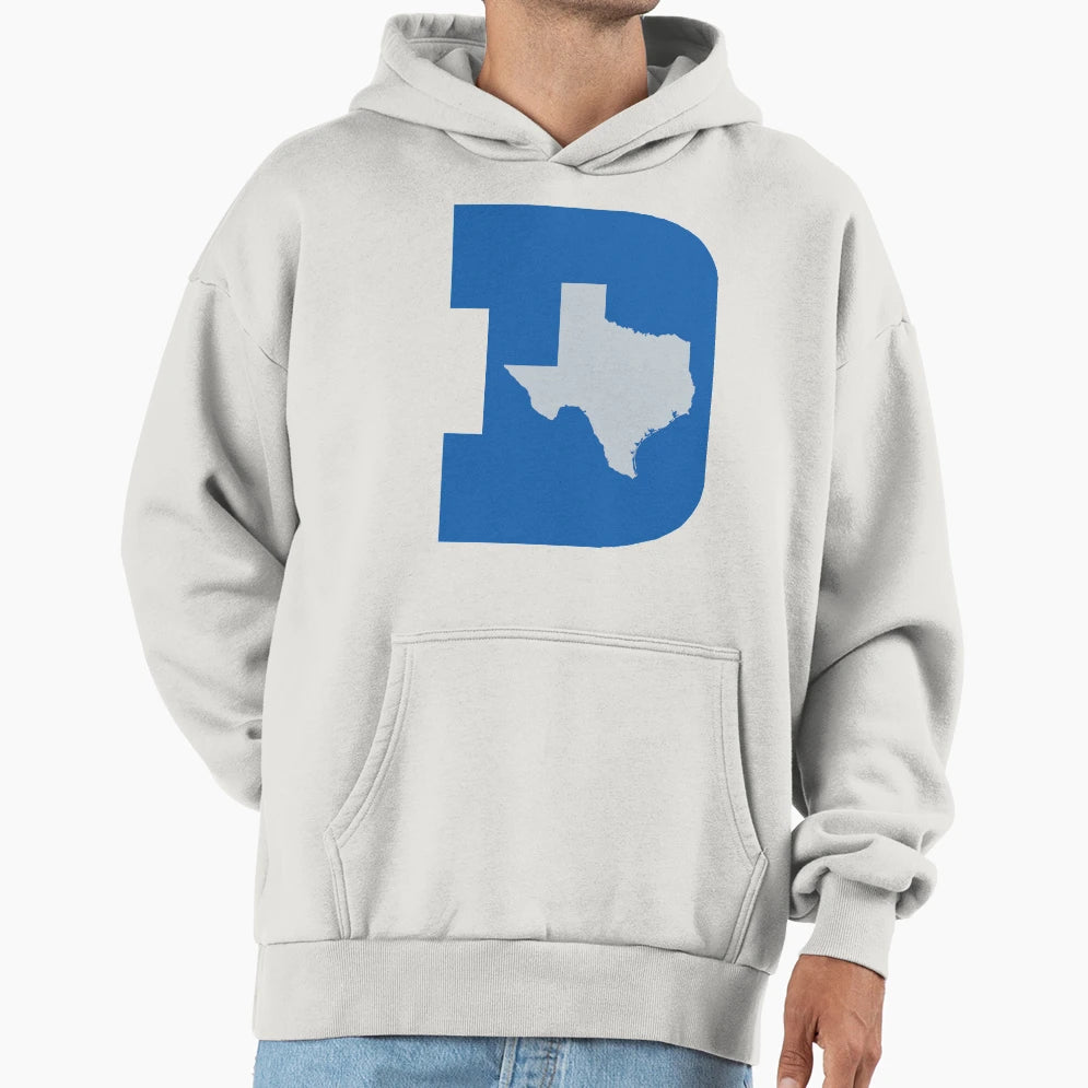 D Texas B Ball Blue Silver Hoodie - Graphic Print for Adults - T-Shirt, Sweatshirt, Hoodie