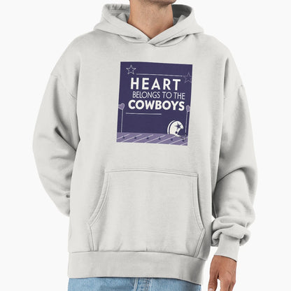 Heart Belongs To Cowboys Unmatched Hoodie - Graphic Print Men Women - T-Shirt, Sweatshirt, Hoodie