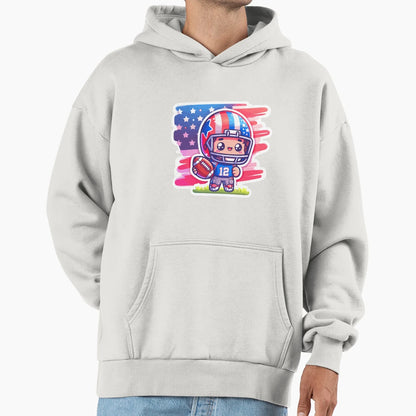 American Football Cartoon Hoodie - Streetwear Style Unisex - T-Shirt, Sweatshirt, Hoodie