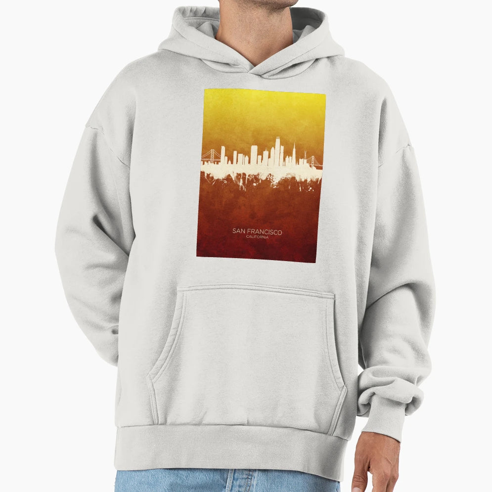San Francisco California Skyline Hoodie - Novelty Apparel for Adults - T-Shirt, Sweatshirt, Hoodie