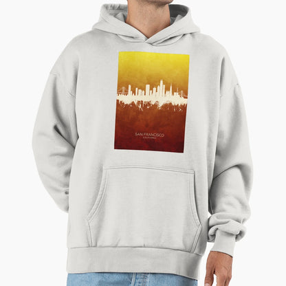 San Francisco California Skyline Hoodie - Novelty Apparel for Adults - T-Shirt, Sweatshirt, Hoodie