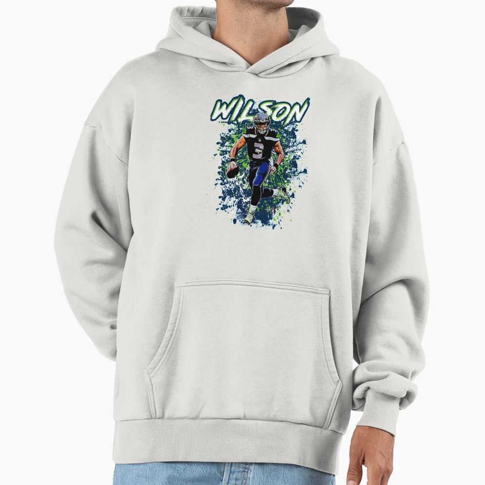 Russel Wilson Hoodie - Custom Art Print Men Women - T-Shirt, Sweatshirt, Hoodie