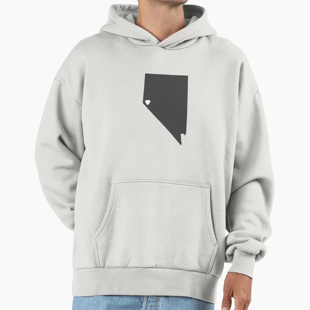 Nevada Charcoal Hoodie - Unique Graphic for Adults - T-Shirt, Sweatshirt, Hoodie