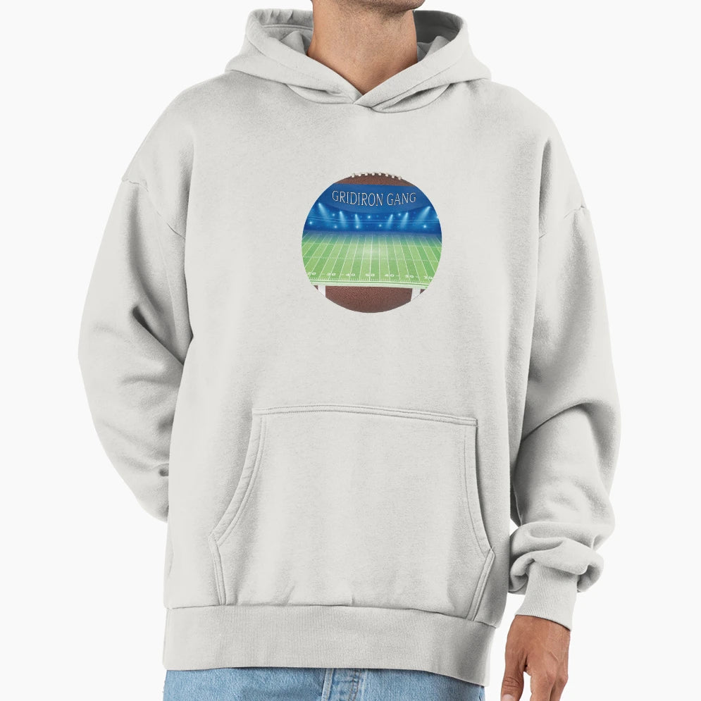 Gridiron Gang American Football Logo Hoodie - Fun Novelty Design Men Women - T-Shirt, Sweatshirt, Hoodie