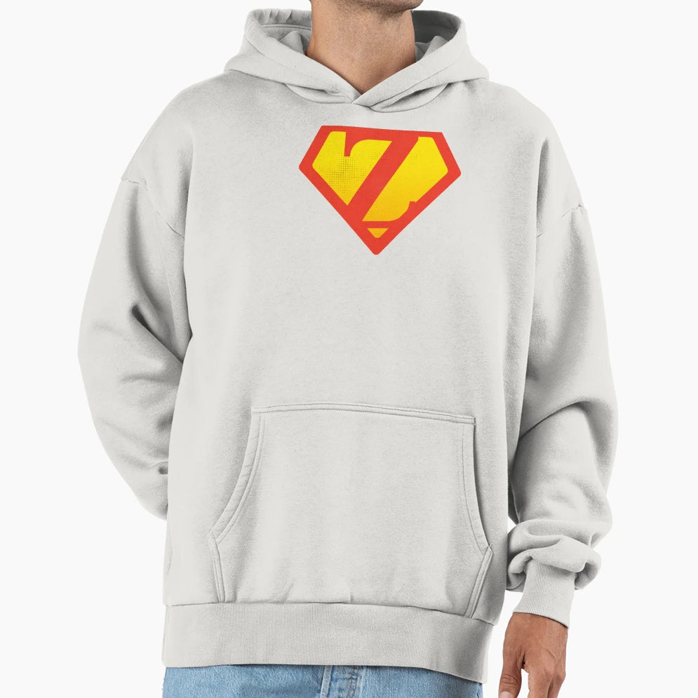 Z Letter Super Party Supehuman Alphabet Hoodie - Graphic Print for Adults - T-Shirt, Sweatshirt, Hoodie