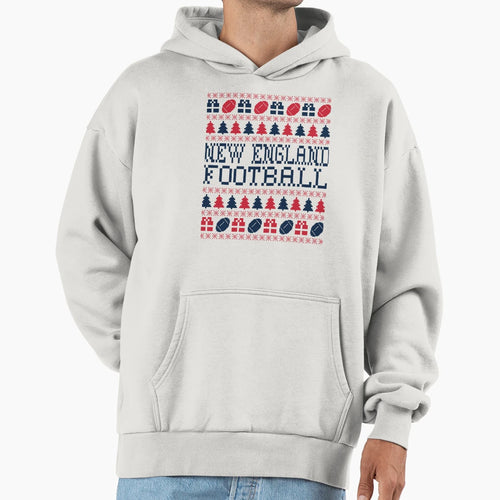 New England Football Holiday Hoodie - Novelty Apparel Unisex - T-Shirt, Sweatshirt, Hoodie