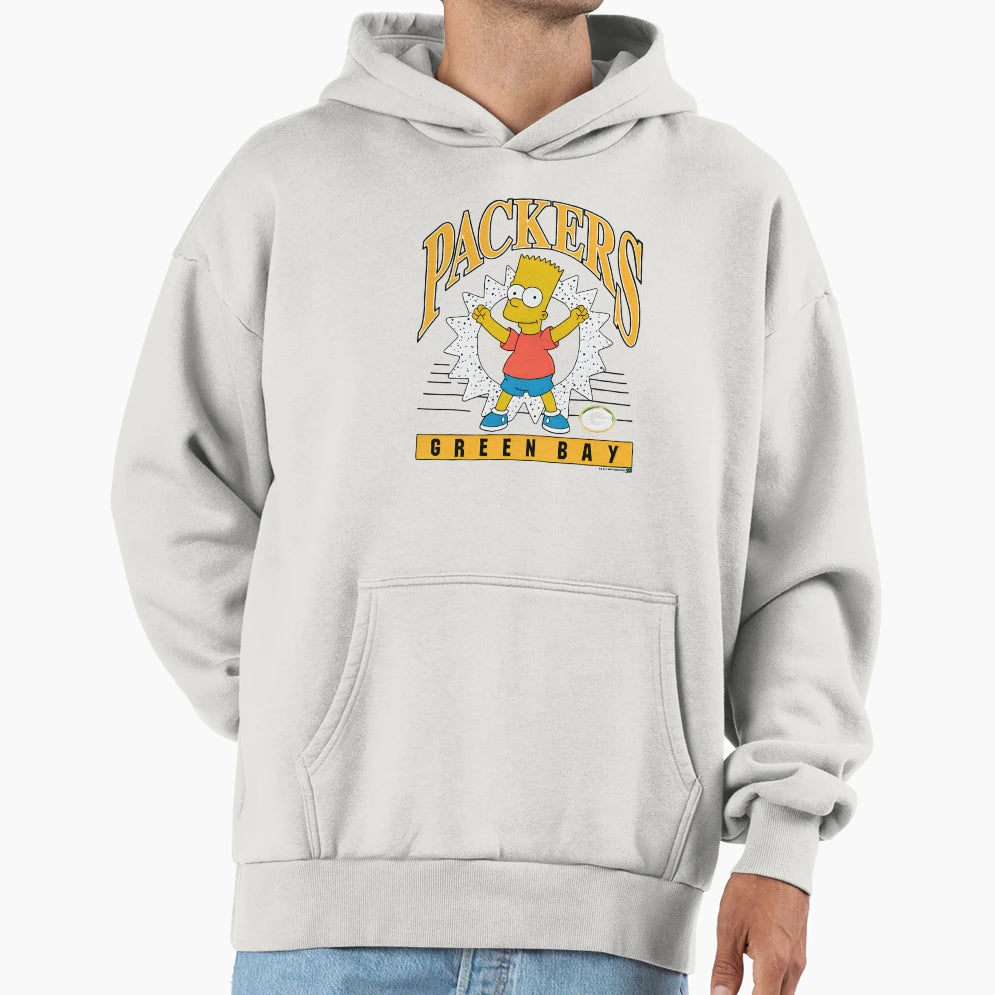 Simpsons Bart Greenbay Packers Hoodie - Fun Novelty Design Unisex - T-Shirt, Sweatshirt, Hoodie