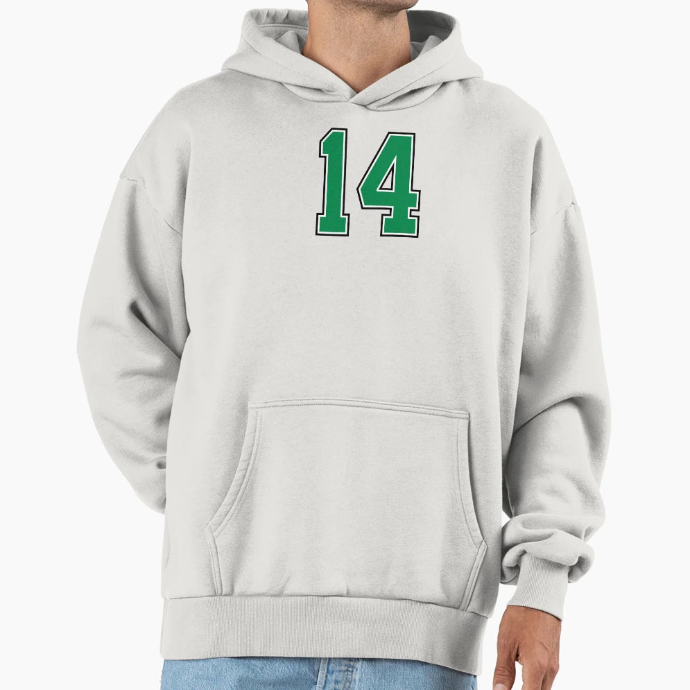 14 Number Green Lucky Sports Fourteen Hoodie - Aesthetic Graphic Men Women - T-Shirt, Sweatshirt, Hoodie