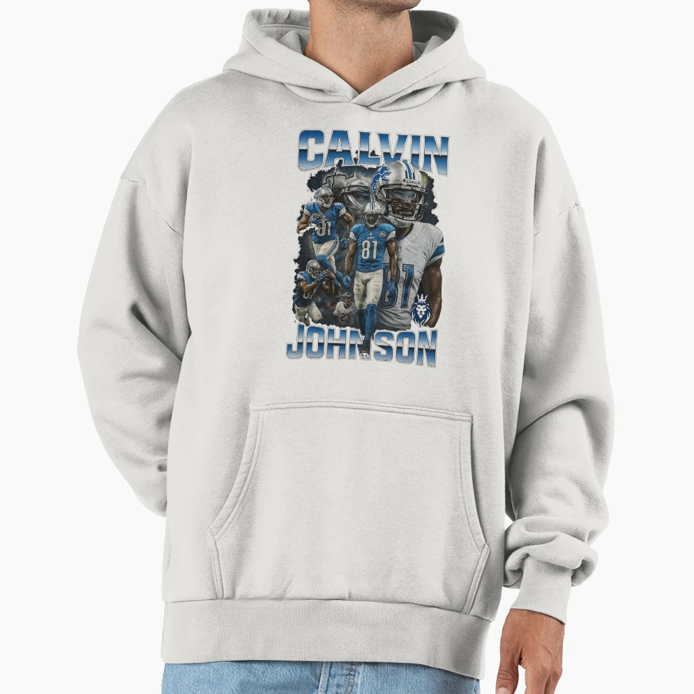 Calvin Johnson 81 Hoodie - Aesthetic Graphic Men Women - T-Shirt, Sweatshirt, Hoodie