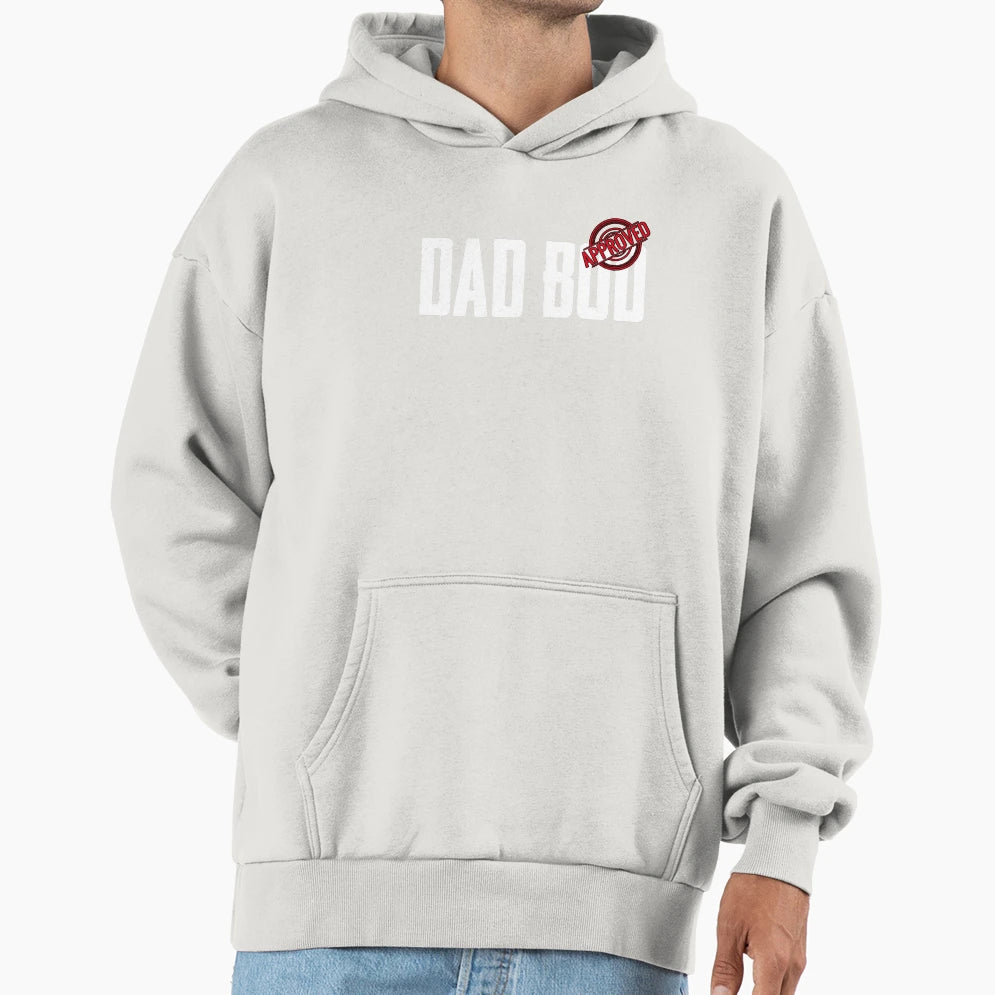 Approved Dad Bod Dad Jokes Father Figure Hoodie - Graphic Print for Adults - T-Shirt, Sweatshirt, Hoodie