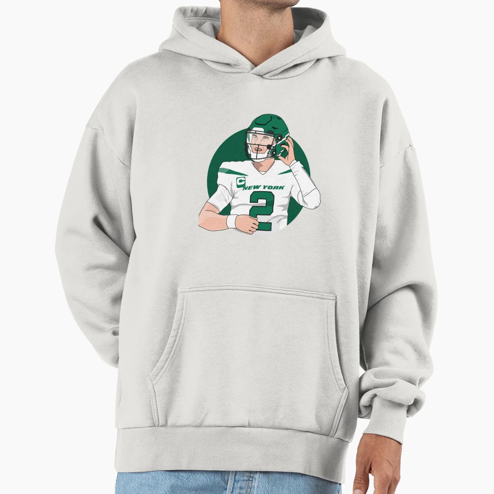 Zach Wilson Quarterback Hoodie - Trendy Graphic Unisex - T-Shirt, Sweatshirt, Hoodie