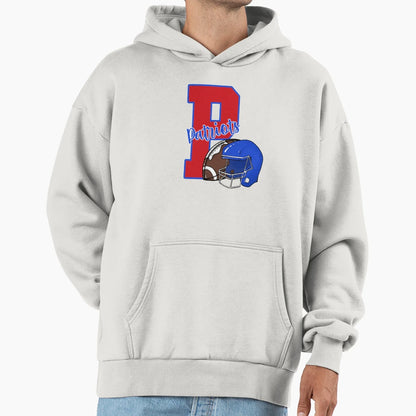Patriots Football And Helmet Hoodie - Custom Art Print Unisex - T-Shirt, Sweatshirt, Hoodie