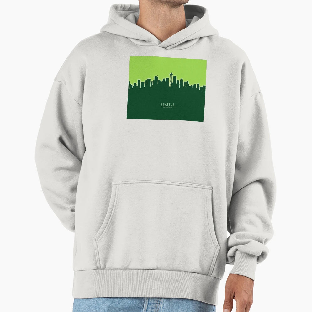 Seattle Washington Skyline Hoodie - Streetwear Style for Adults - T-Shirt, Sweatshirt, Hoodie