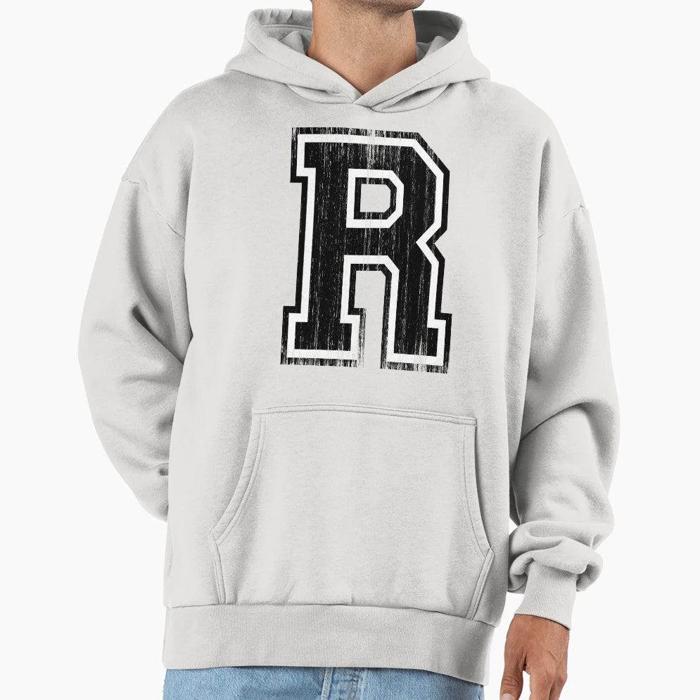 Big Varsity Letter R Hoodie - Streetwear Style Men Women - T-Shirt, Sweatshirt, Hoodie