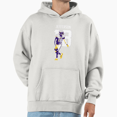 JJ Minnesota 18 Football Art Hoodie - Novelty Apparel Men Women - T-Shirt, Sweatshirt, Hoodie