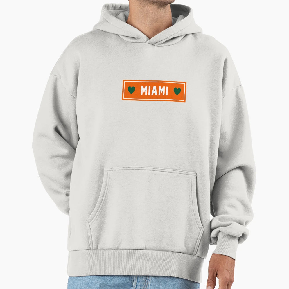 Miami Hearts Hoodie - Novelty Apparel Men Women - T-Shirt, Sweatshirt, Hoodie