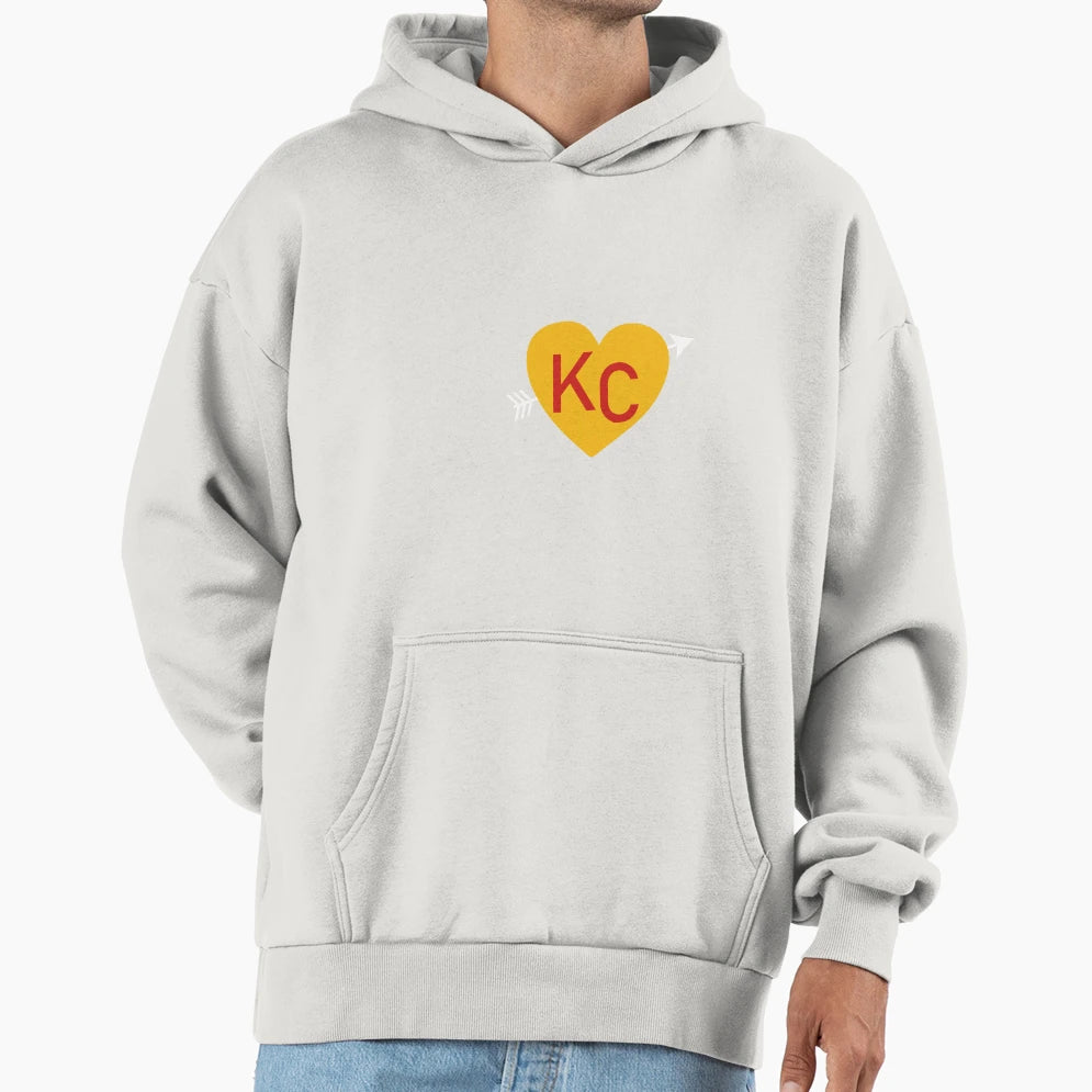 Kc Heart Hoodie - Streetwear Style Unisex - T-Shirt, Sweatshirt, Hoodie