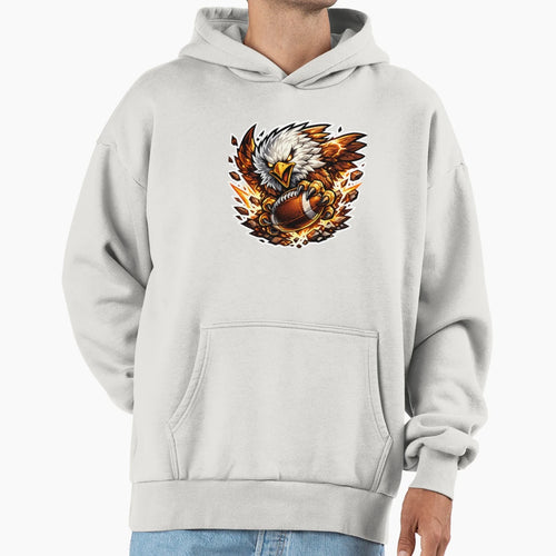 American Football Eagle Mascot Hoodie - Minimalist Print for Adults - T-Shirt, Sweatshirt, Hoodie