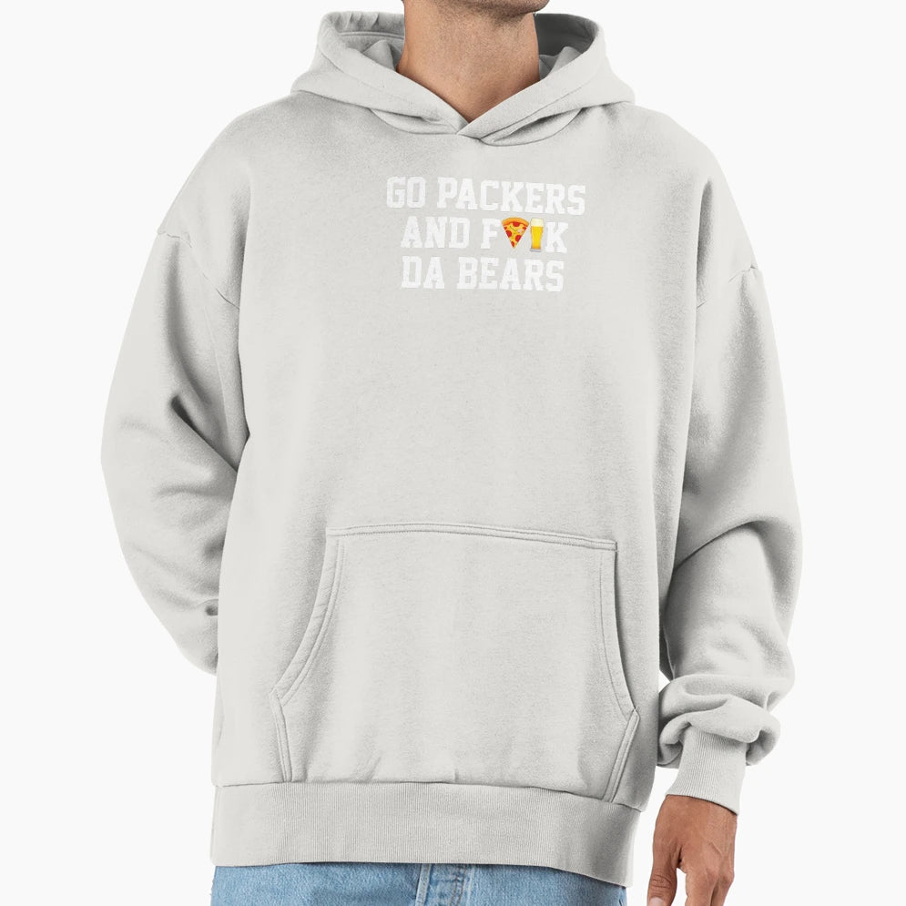 Go Packers And Fuck Da Bears T-Shirt - Minimalist Print Men Women - T-Shirt, Sweatshirt, Hoodie