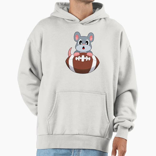 Mouse American Football Hoodie - Trendy Graphic for Adults - T-Shirt, Sweatshirt, Hoodie