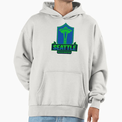 Seattle Space Needle Hoodie - Custom Art Print for Adults - T-Shirt, Sweatshirt, Hoodie