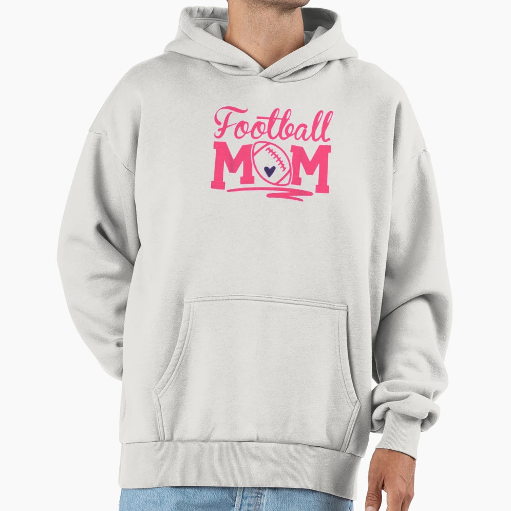 Football Mom Hoodie - Casual Everyday Wear Men Women - T-Shirt, Sweatshirt, Hoodie