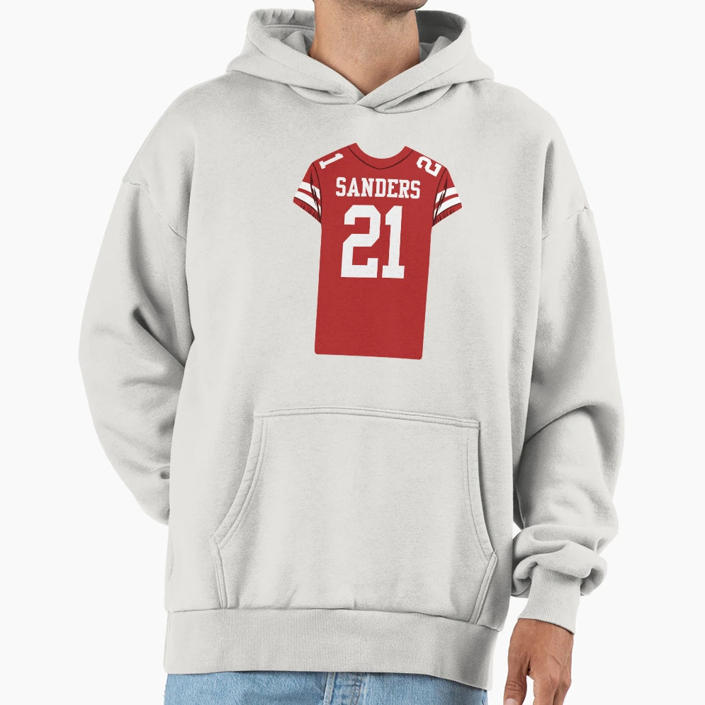 Deion Sanders 21 Jersey Hoodie - Streetwear Style Men Women - T-Shirt, Sweatshirt, Hoodie