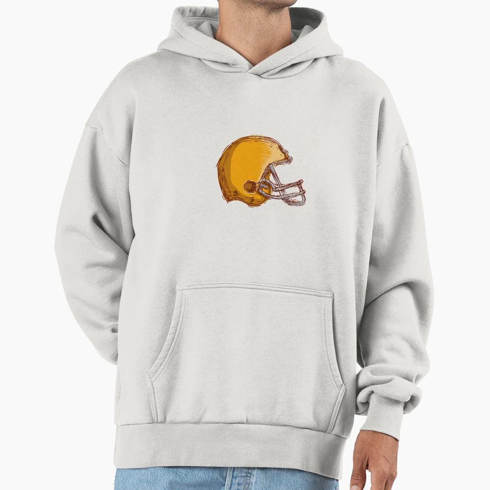 American Football Helmet Drawing Hoodie - Graphic Print for Adults - T-Shirt, Sweatshirt, Hoodie