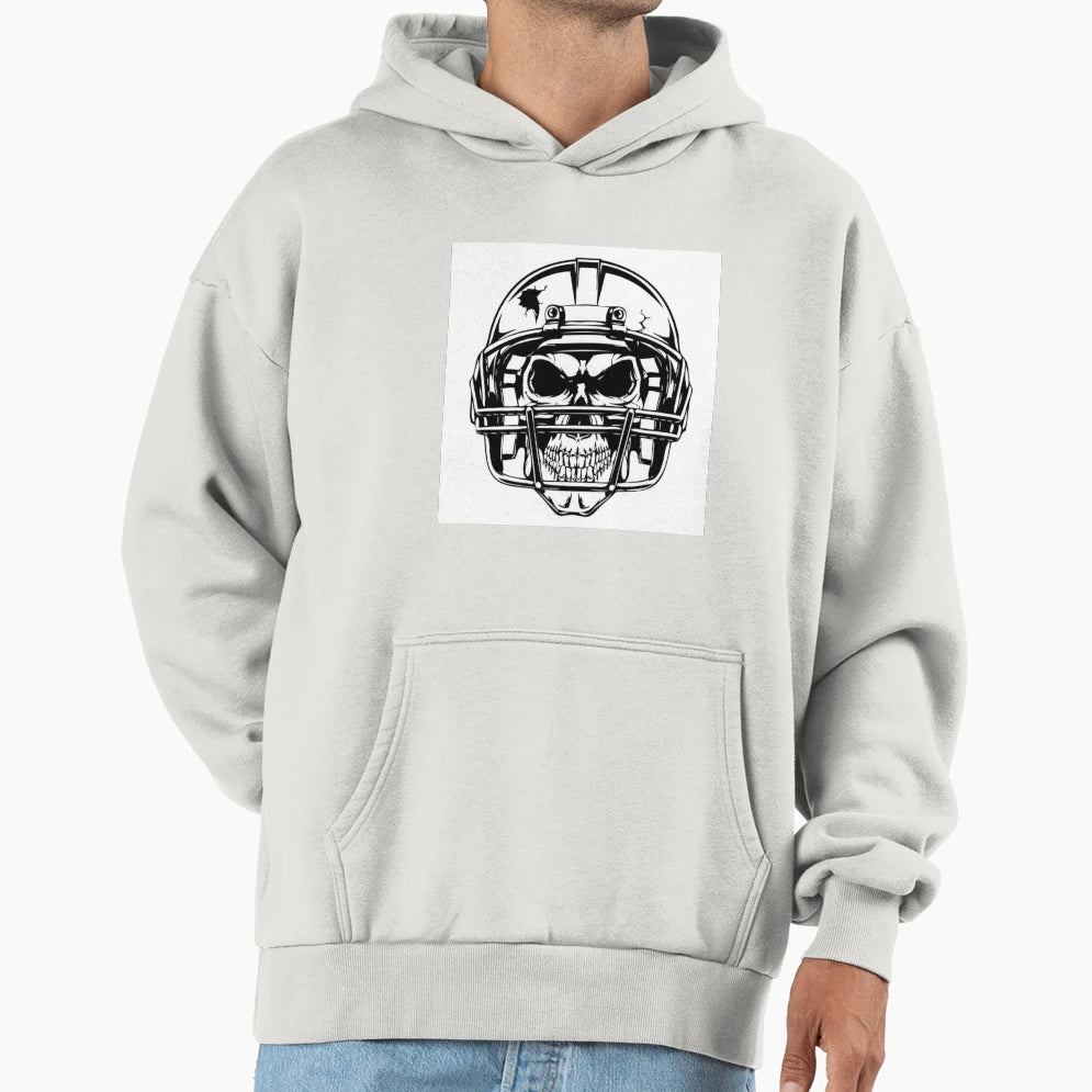 Football Skull Hoodie - Streetwear Style Unisex - T-Shirt, Sweatshirt, Hoodie