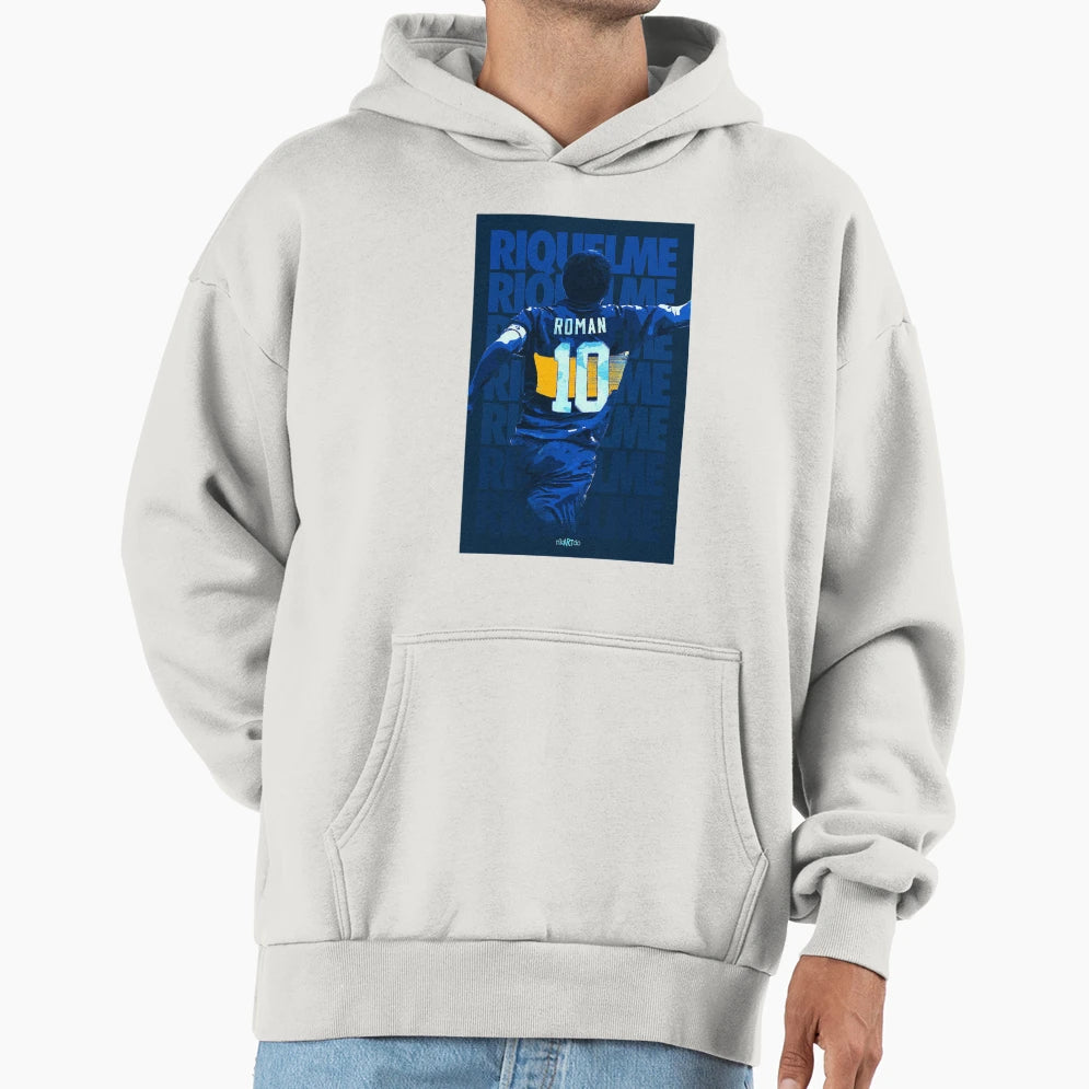 Juan Roman Riquelme Boca Hoodie - Trendy Graphic for Adults - T-Shirt, Sweatshirt, Hoodie