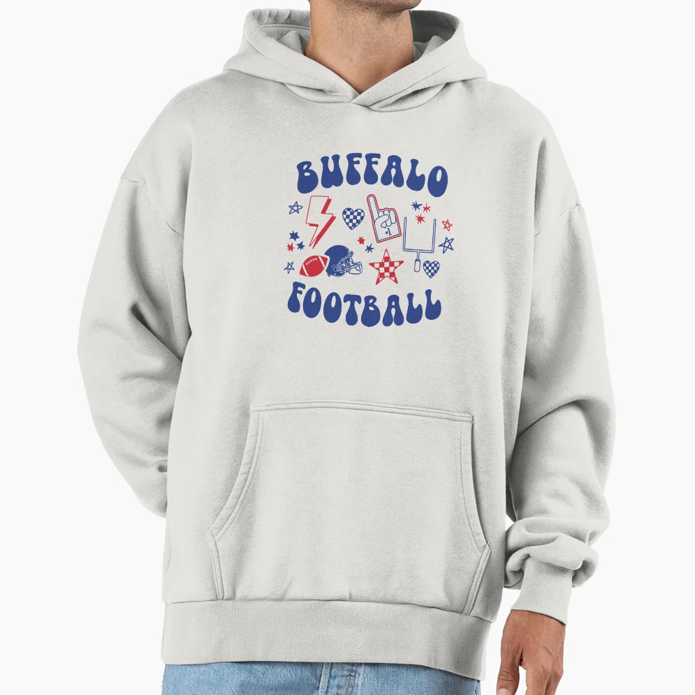 Buffalo Football Hoodie - Unique Graphic for Adults - T-Shirt, Sweatshirt, Hoodie