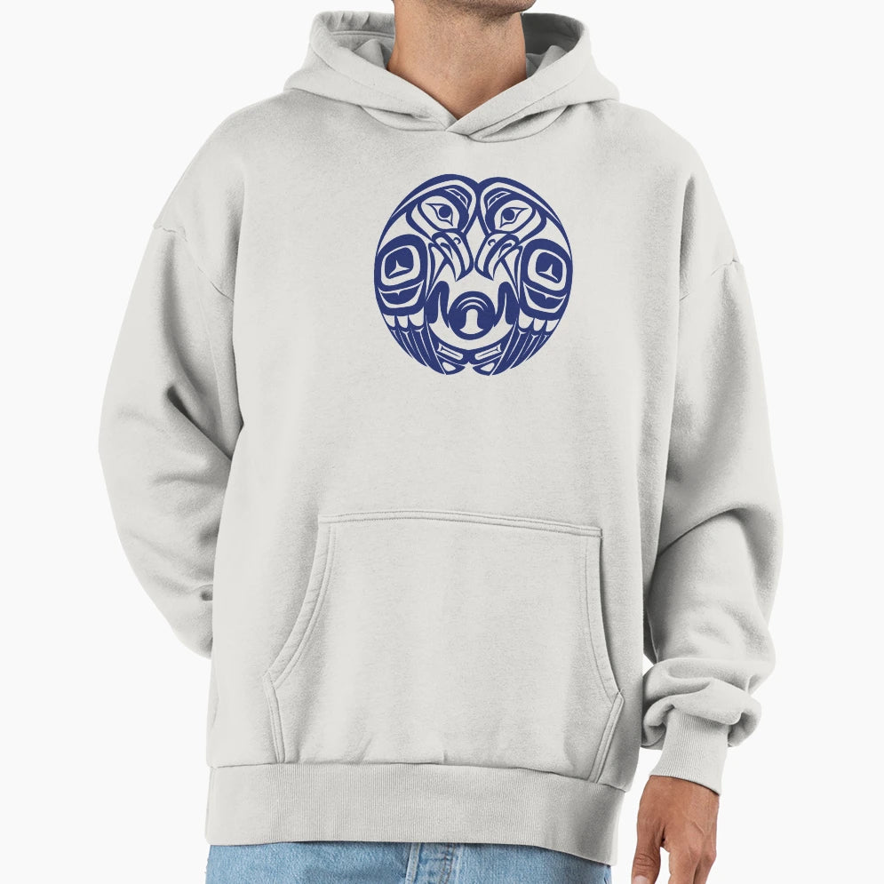 Double Raven Circle Pacific Northwest Hoodie - Novelty Apparel for Adults - T-Shirt, Sweatshirt, Hoodie