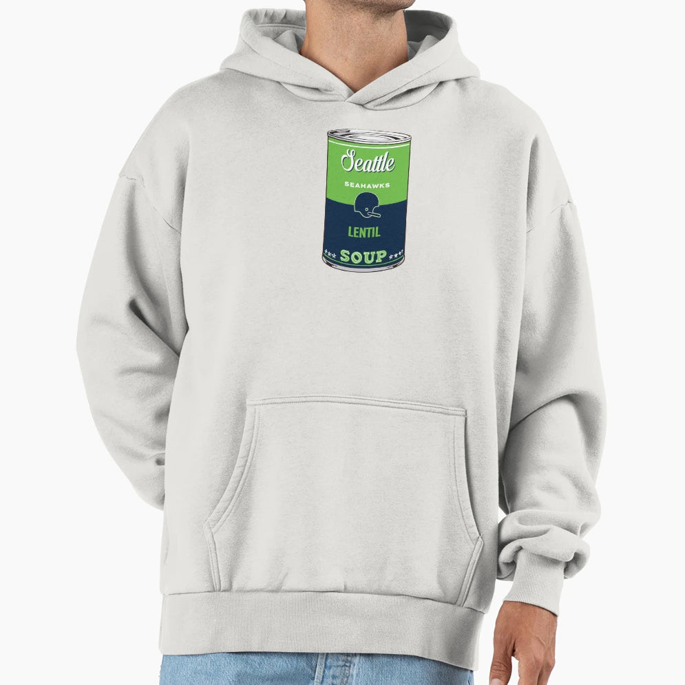 Seattle Seahawks Soup Can Hoodie - Casual Everyday Wear for Adults - T-Shirt, Sweatshirt, Hoodie