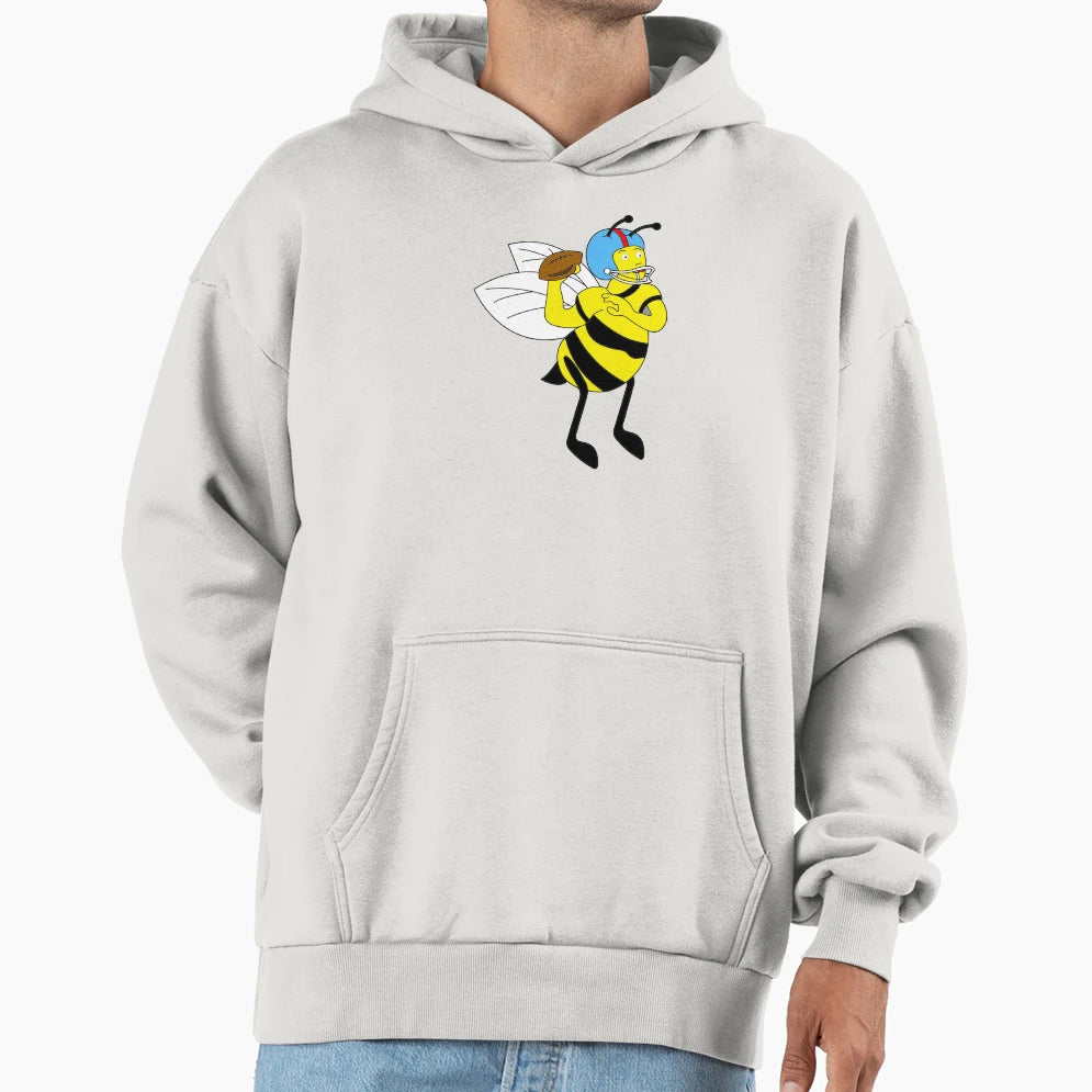 Quarterback Quincy Bee Hoodie - Trendy Graphic Men Women - T-Shirt, Sweatshirt, Hoodie