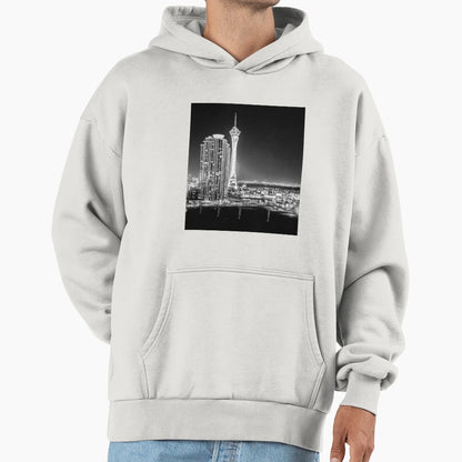 Black And White Stratosphere Hotel And Hoodie - Fun Novelty Design Unisex - T-Shirt, Sweatshirt, Hoodie