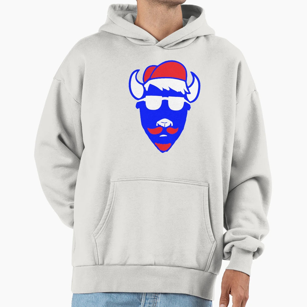 Hipster Buffalo Hoodie - Graphic Print for Adults - T-Shirt, Sweatshirt, Hoodie