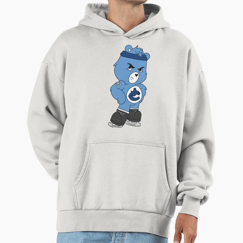 Quinn Hughes Hockey Bear Hoodie - Novelty Apparel for Adults - T-Shirt, Sweatshirt, Hoodie