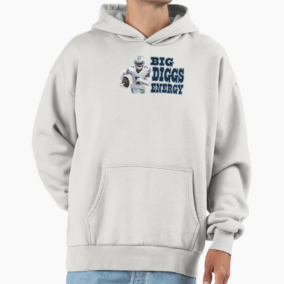 Big Diggs Energy Hoodie - Graphic Print for Adults - T-Shirt, Sweatshirt, Hoodie