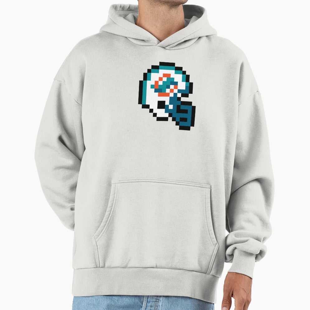Miami Dolphins 8 Bit Football Helmet Only Hoodie - Graphic Print Men Women - T-Shirt, Sweatshirt, Hoodie