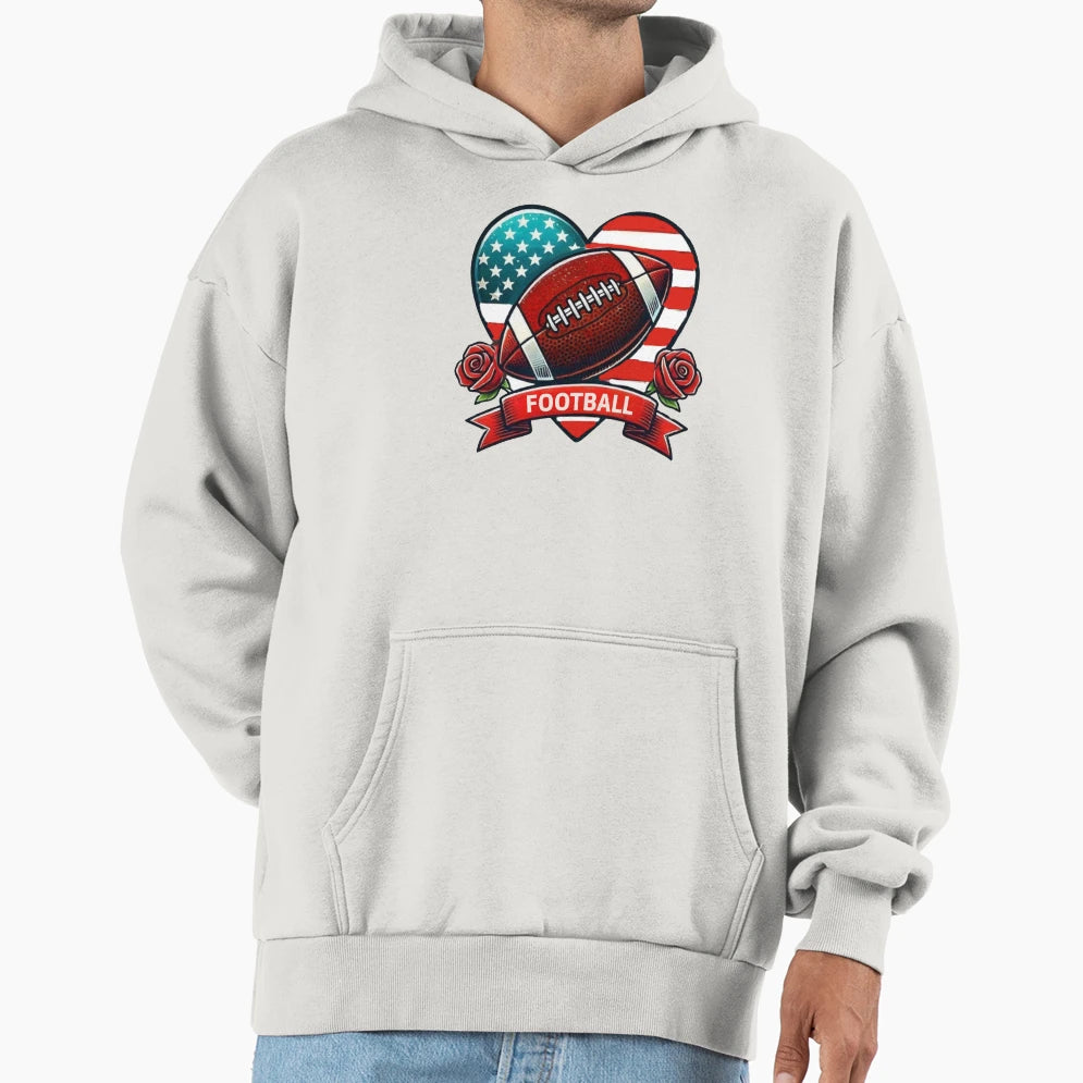 American Football Hoodie - Casual Everyday Wear Men Women - T-Shirt, Sweatshirt, Hoodie