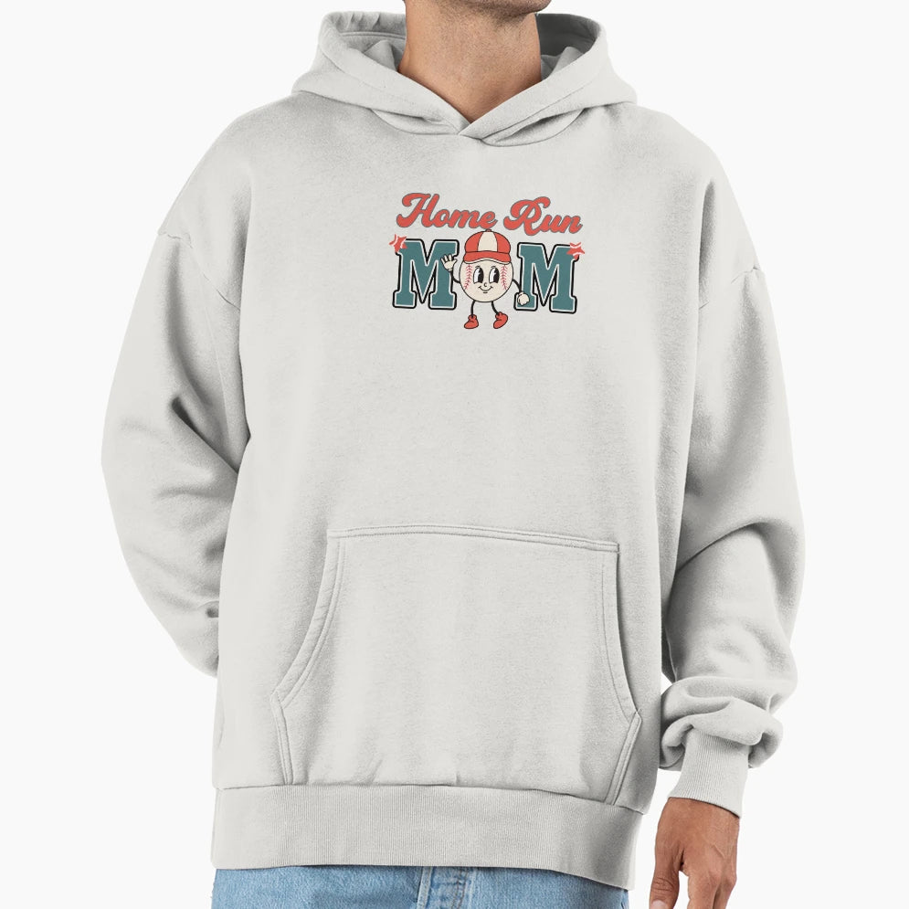 Homerun Mom Funny Baseball Hoodie - Fun Novelty Design for Adults - T-Shirt, Sweatshirt, Hoodie